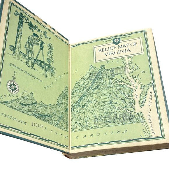 Virginia's History And Geography Hardcover Book 1957 - Picture 6 of 10